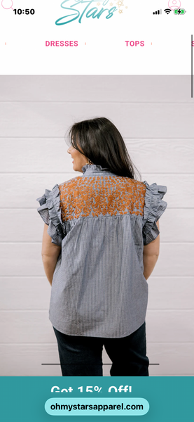 Oh My Stars Emma Top- Burnt Orange