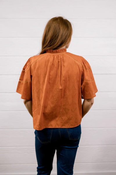 Oh My Stars Paige Top- Burnt Orange