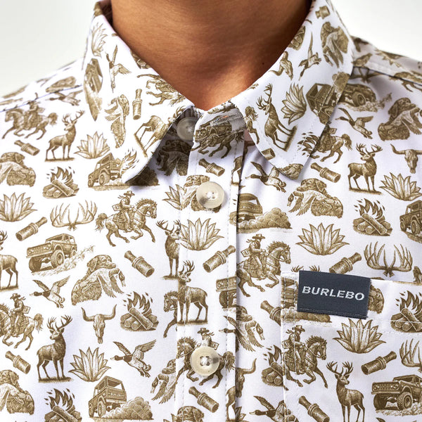 Burlebo Youth Performance Button Up - Into The Wild