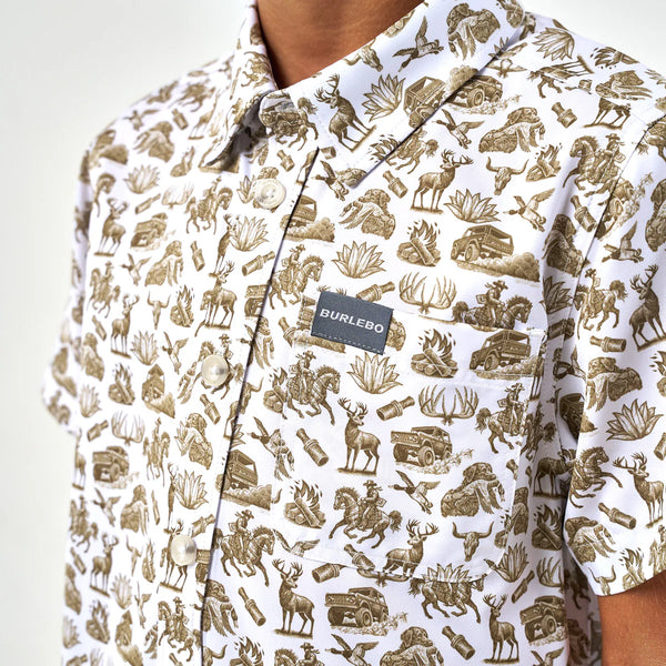 Burlebo Youth Performance Button Up - Into The Wild