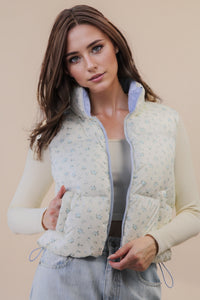 Floral Puffer Vest
