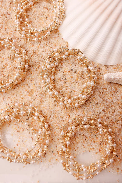 Beaded Blondes Palmer Fluted Pearl Bracelet