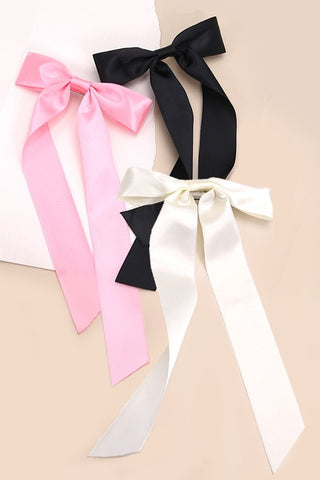 Silky Satin Bow Hair Clip