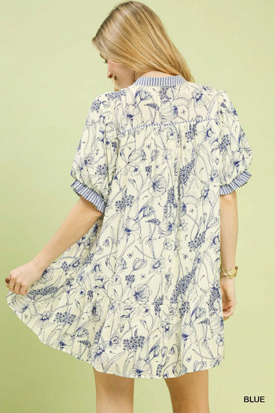 Blue willow dress