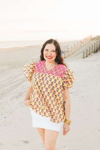 Layerz Grace Top-Yellow