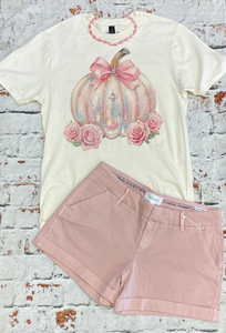 Rhinestone & Rose Pumpkin tee