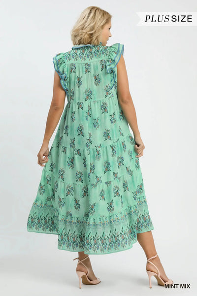 Curvy Midi Medallion Dress