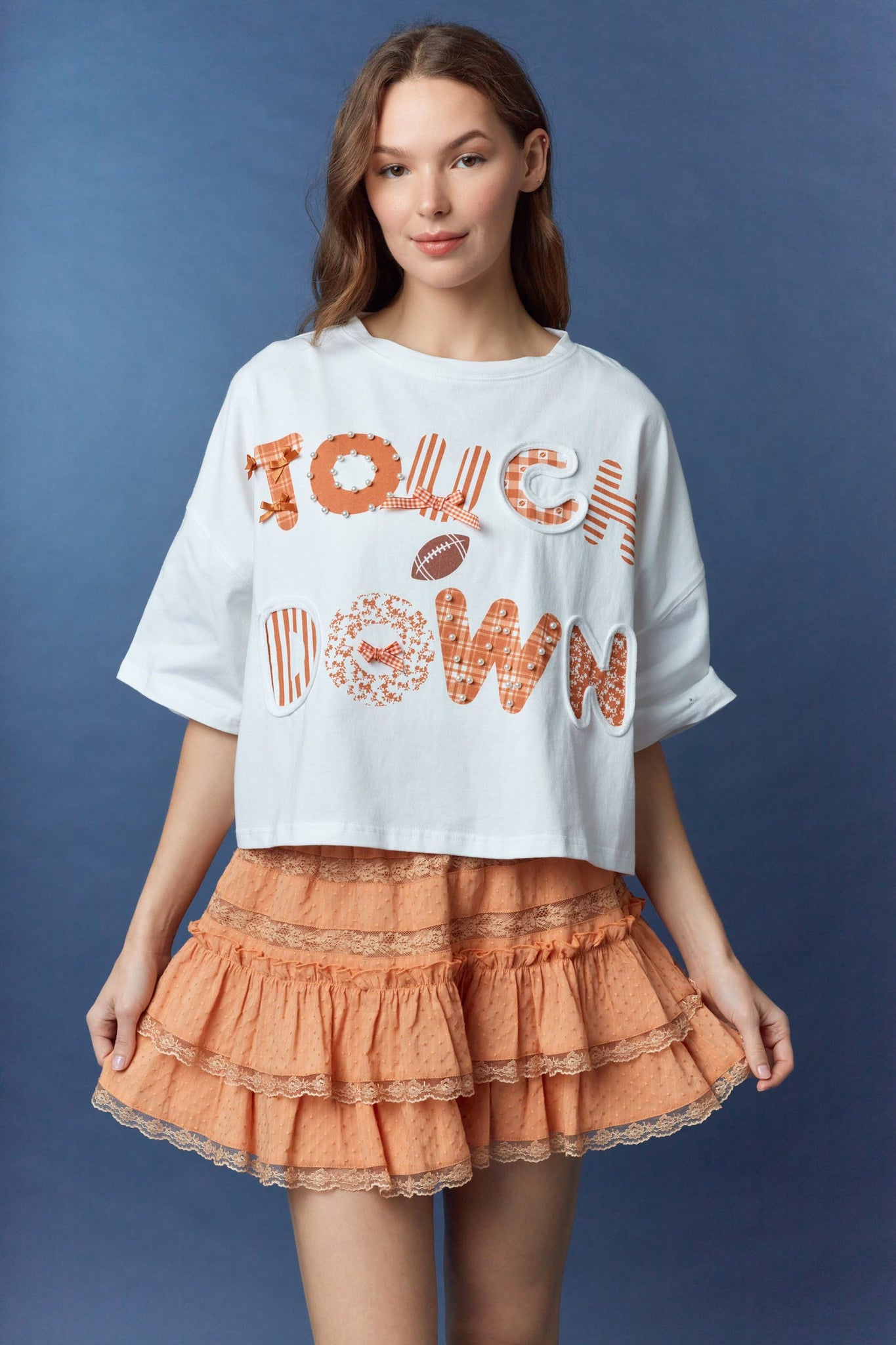 Peach Love Touch Down Tee