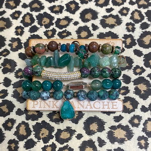 Emerald Bracelet Set