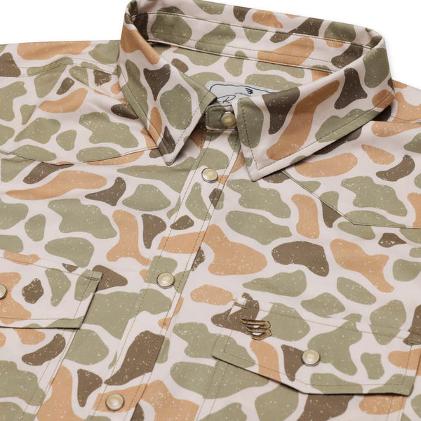 Burlebo Performance Western Shirt- Venado Camo