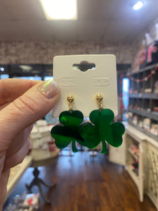 Acrylic Clover Earrings