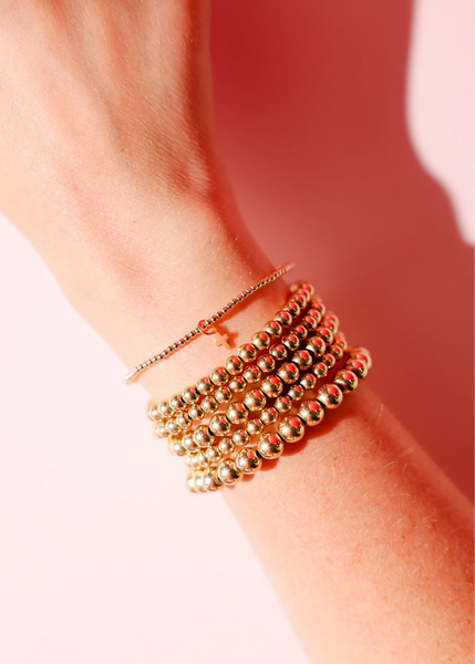 Beaded Blondes Mini Cross Charm Bracelet