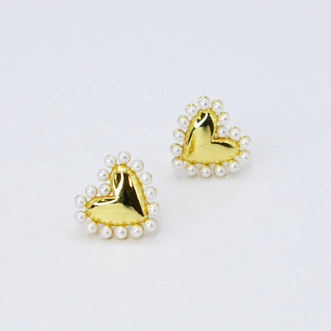 Treasure Jewels Cute Love Gold Earrings