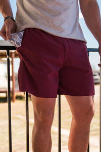 Everyday Short - Maroon - White Camo Pocket