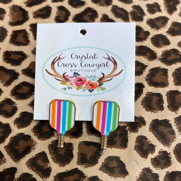 Pickleball Paddle Stud Earrings