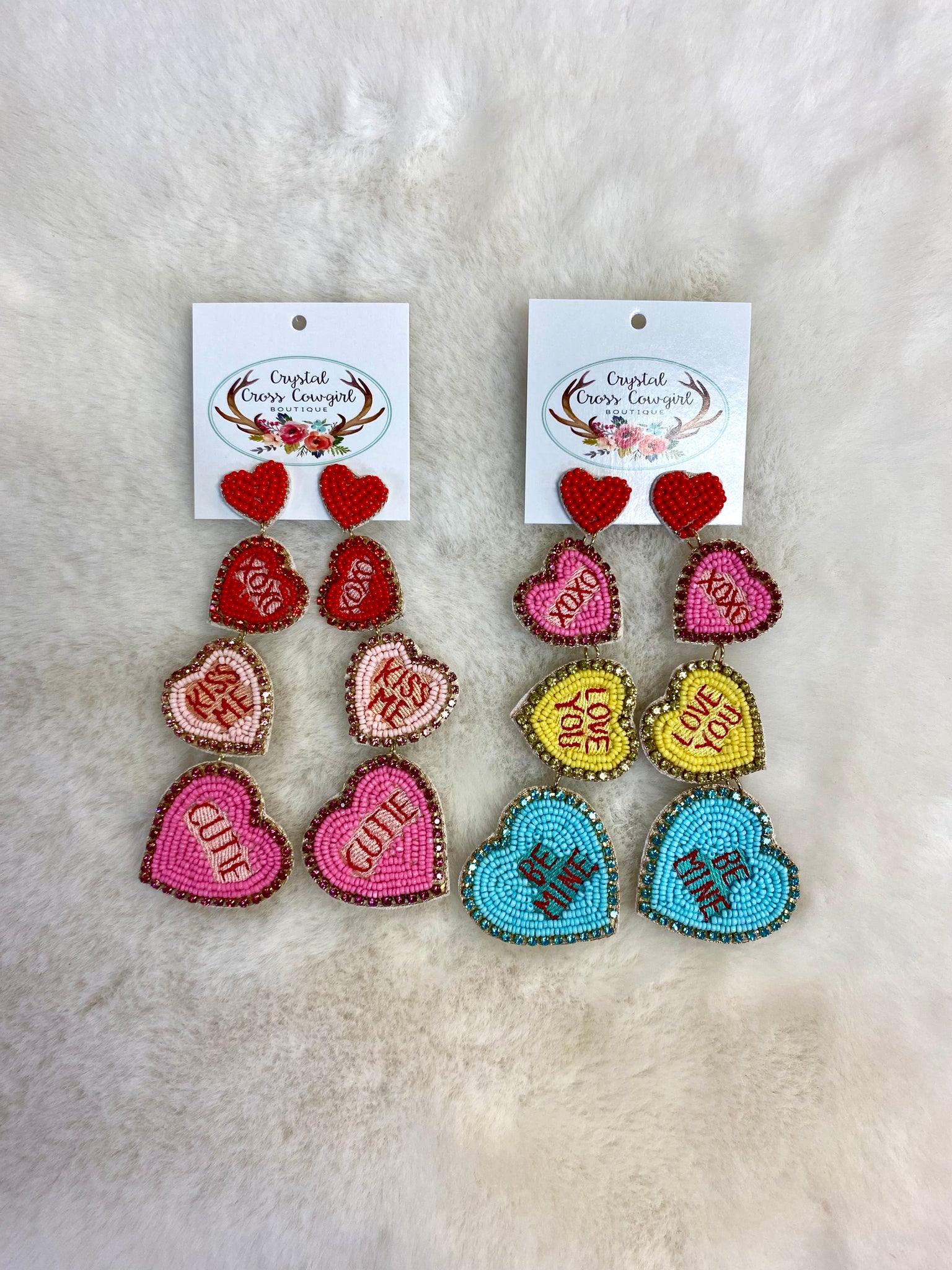 XOXO Conversion Heart Dangle Earrings