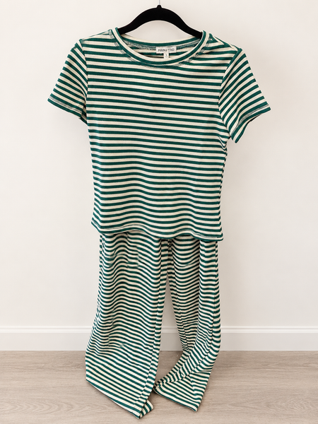 2 piece striped set