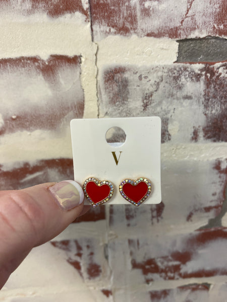 Heart Stud Earrings