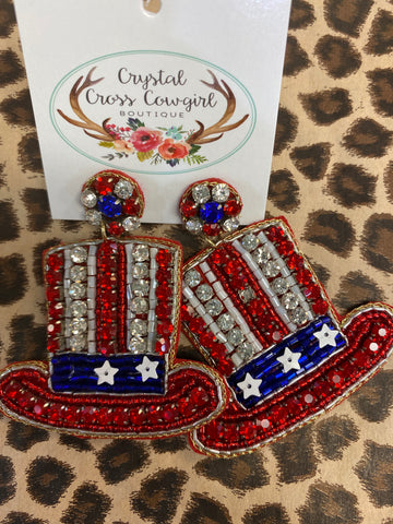 Viola USA Hat Earrings