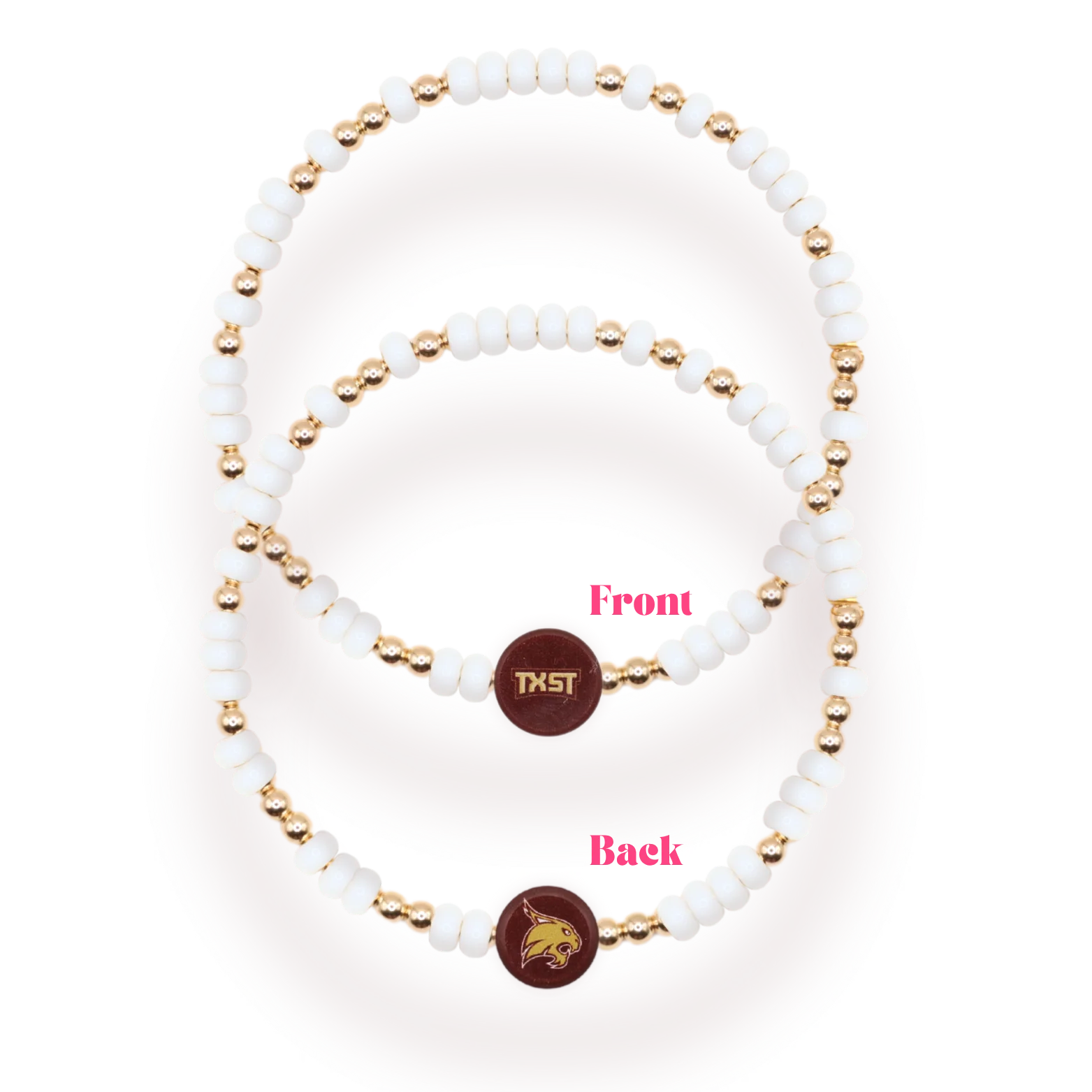 Beaded Blondes Texas State Logo Bracelet
