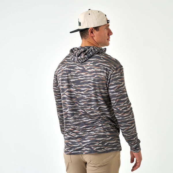 Burlebo Performance Hoodie- Tiger Stripe Camo- Wetland