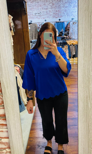 After The Bell Blue Top