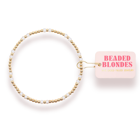 Beaded Blondes White Hazel Bracelet