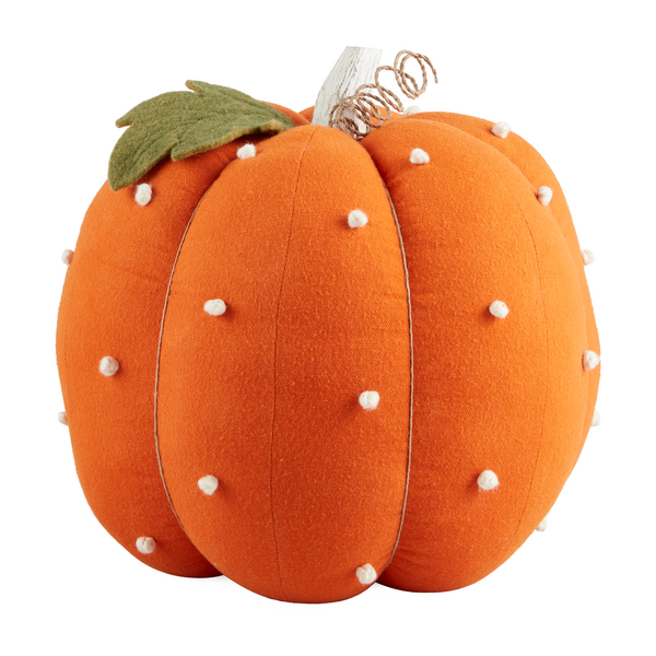 Mudpie Orange French Knot Pumpkin