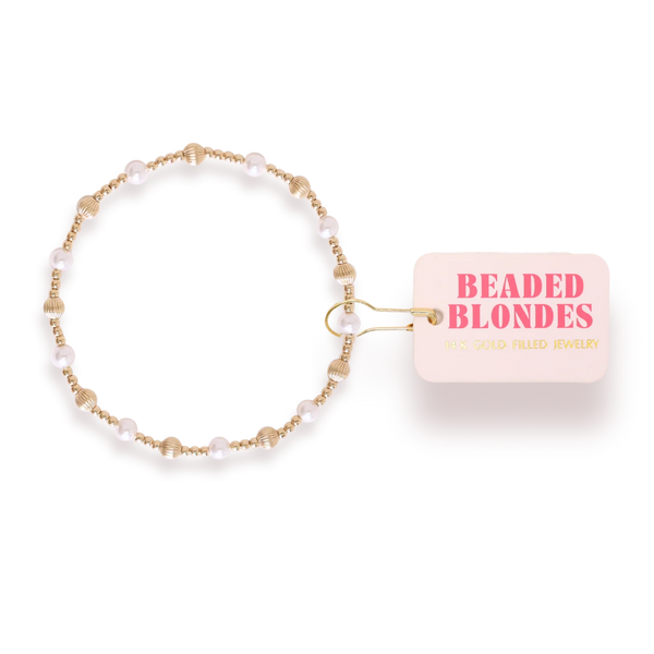 Beaded Blondes Palmer Fluted Pearl Bracelet