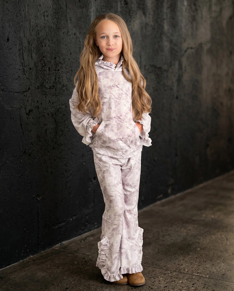 Girls Ruffle Little Camo Set