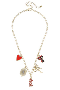 Texas Tech Red Raiders Paper Clip Charm Bracelet