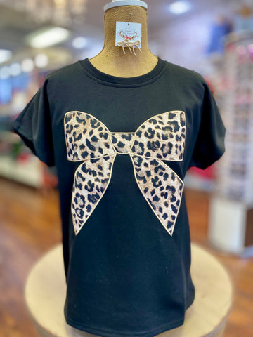 Leopard Bow Top