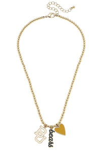 Baylor Bears Ball Bead Charm Necklace