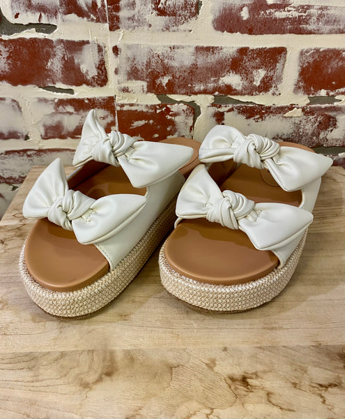 Lil Bit Knotty Slide-Ivory Combo