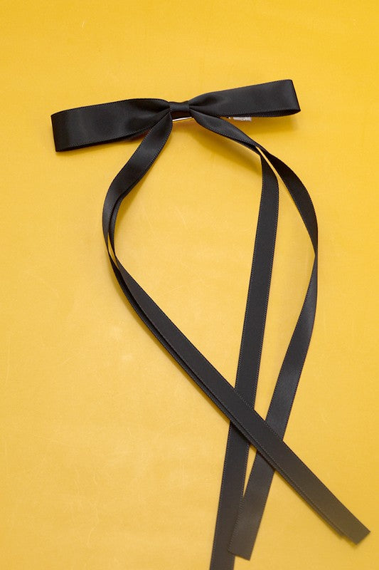 Long Bow Satin Clip