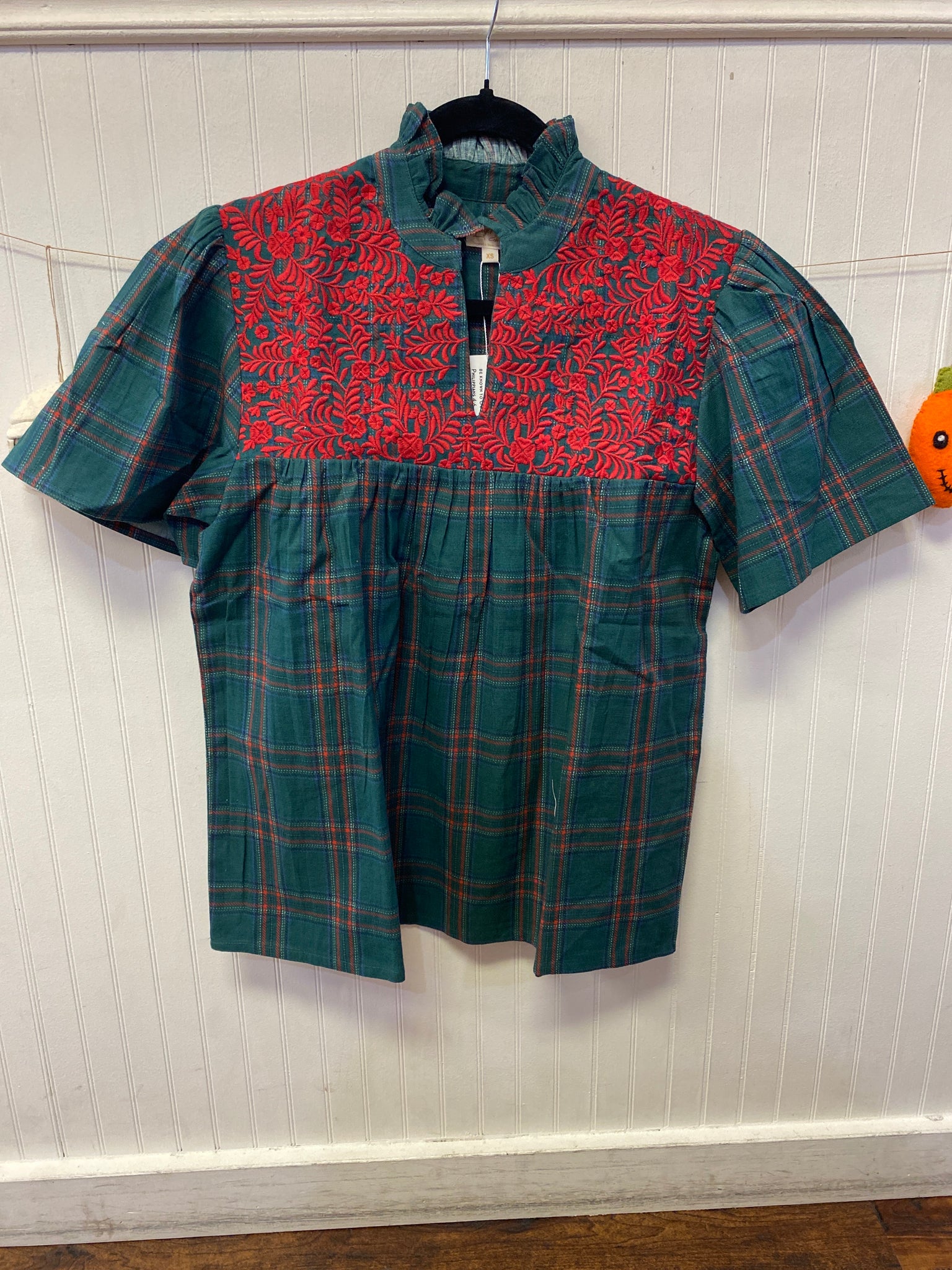 Layerz Reece Top-Green Plaid