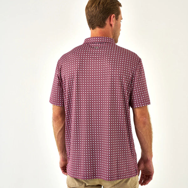 Burlebo Performance Polo TX Maroon & Grey