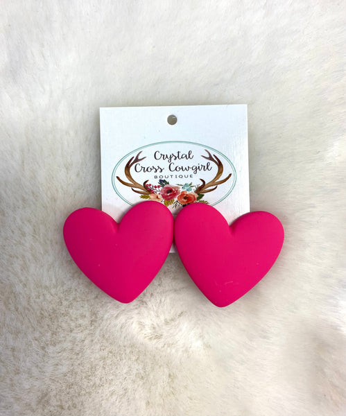 Heart Enamel Studs