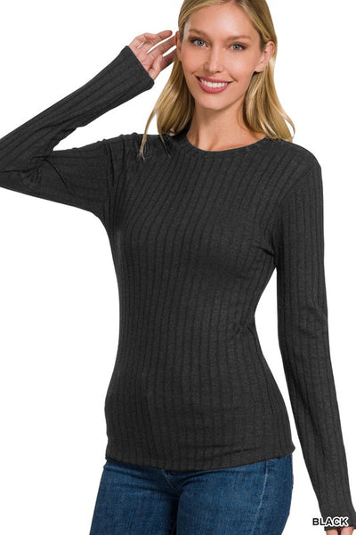 Ribbed Basic Long Sleeve