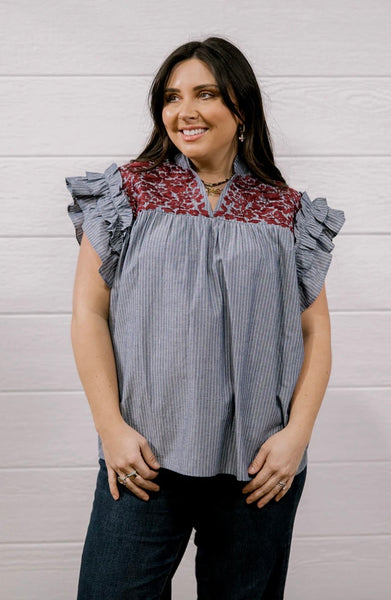 Oh My Stars Emma Top- Maroon
