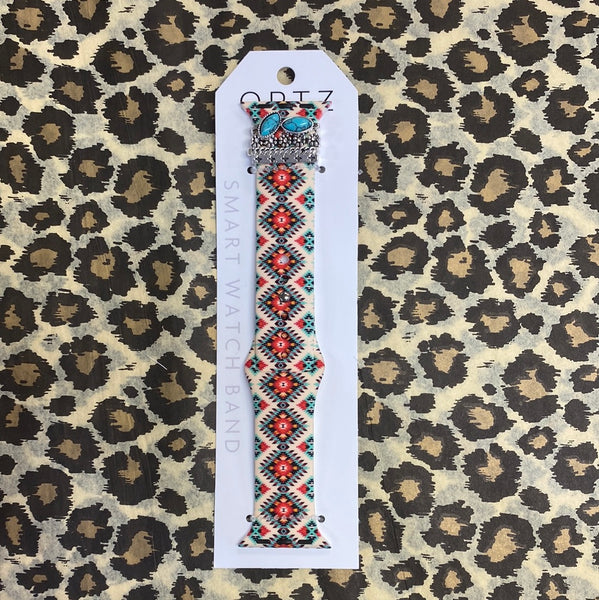 Printed Watchbands w/ Turquoise Charms