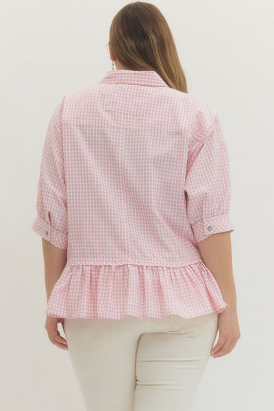 Curvy Sweet Talkin’ Gingham Top