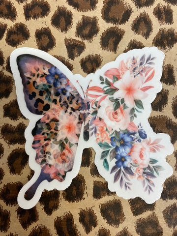 Floral Butterfly Sticker