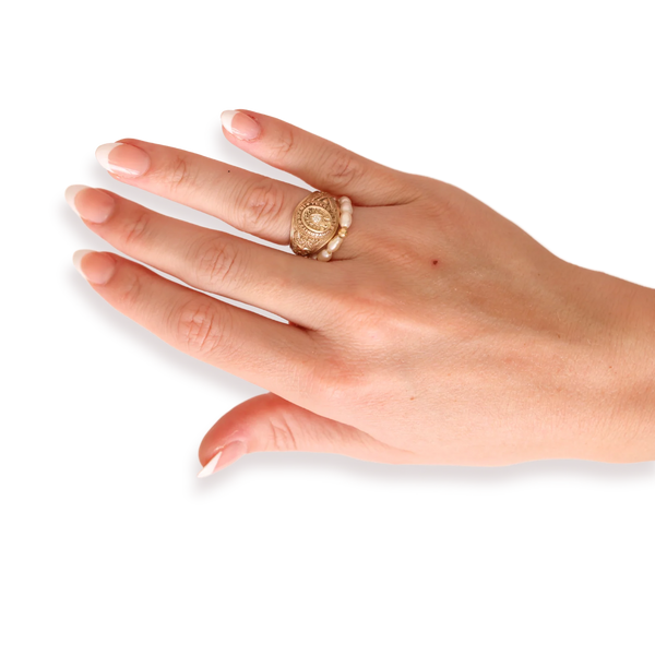 Beaded Blondes Jamie Pearl Ring