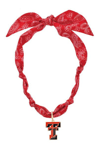 Canvas Style Texas Tech Bandana Scarf Necklace