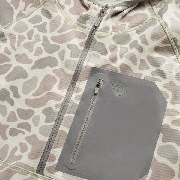 Burlebo Blaze Tech Quarter Zip- Classic Deer Camo