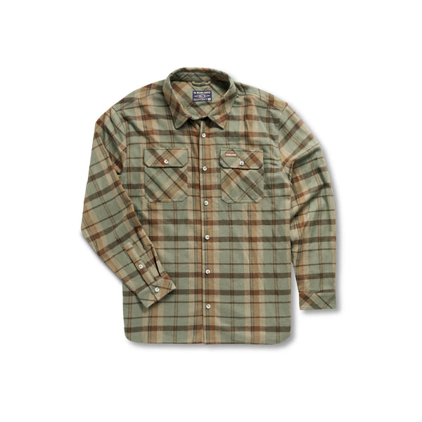 Burlebo Flannel Button Down- Timber Brown