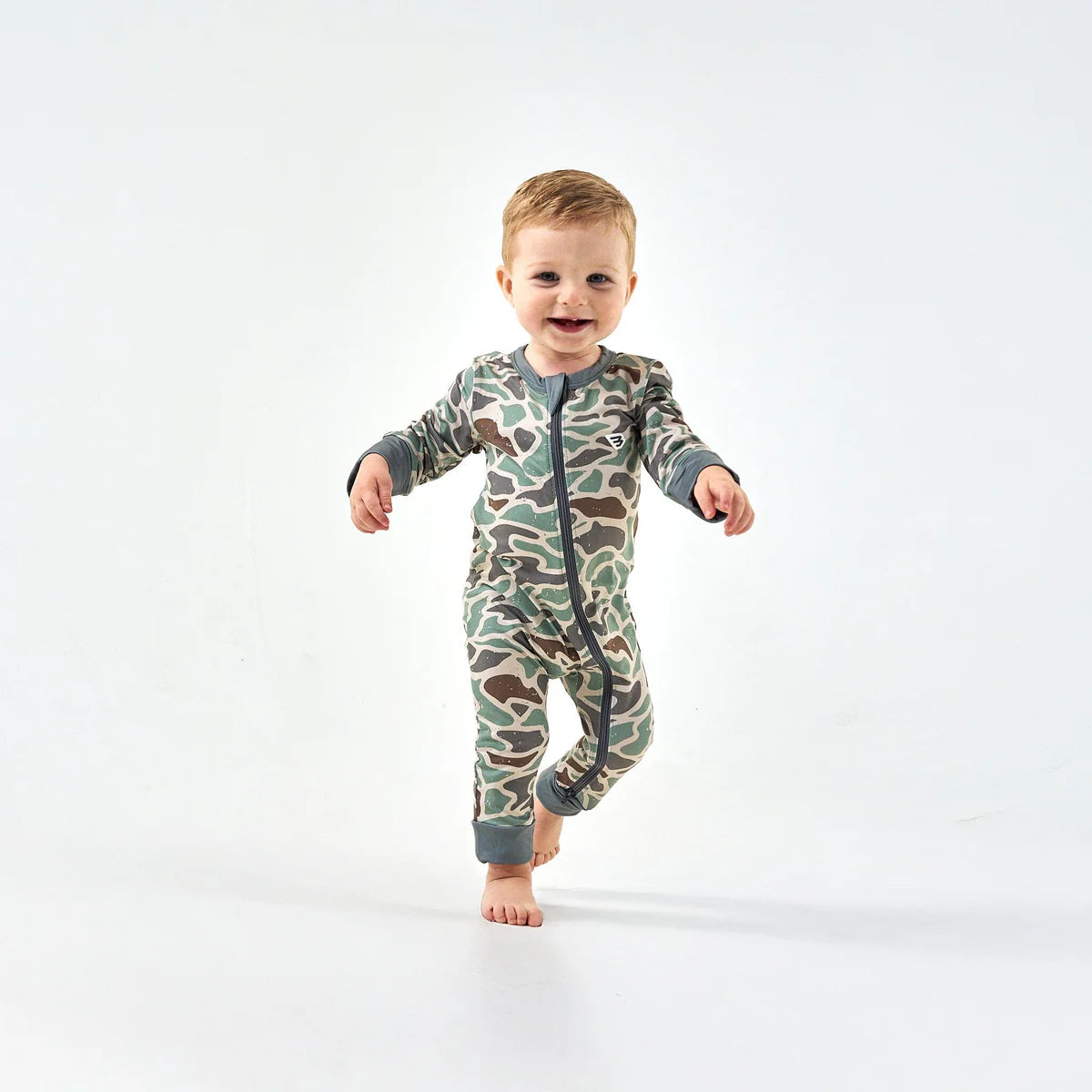 Burlebo Baby Zip Up- Retro Duck Camo