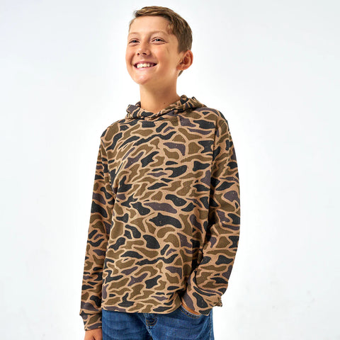 Burlebo Youth Thermal Hoodie- Gauge Camo