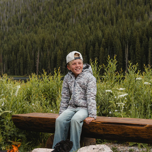 Burlebo Youth Puffer Jacket- Classic Deer Camo